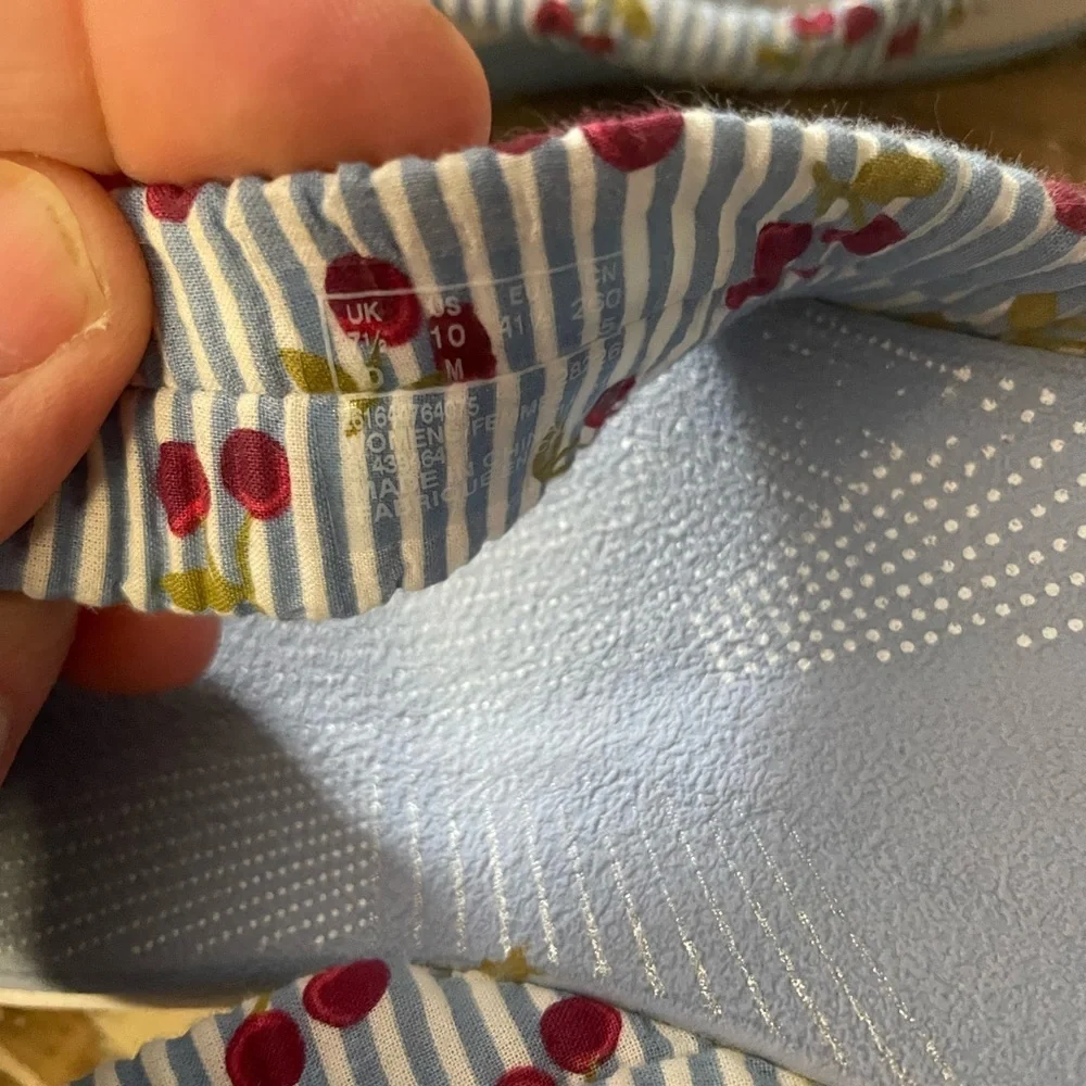 Clarks Blue and White Floral Sandals - Picture 8 of 8